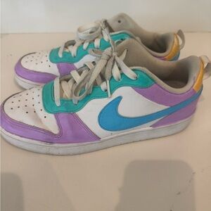Nike Kids Sneakers in Blue, Purple, and White